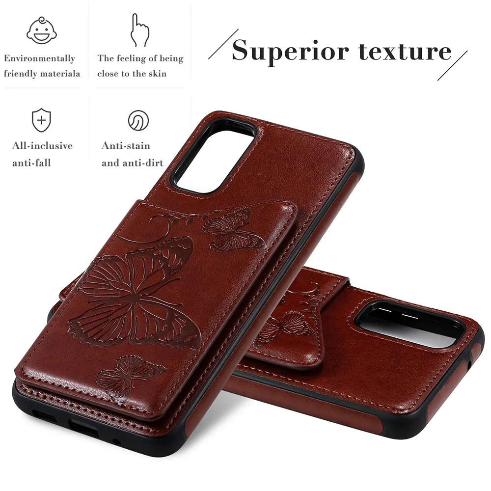 Кожаный флип-чехол KISSCASE с бабочками для Samsung S20 чехол S10 S8 S9 Plus Note10 Couqe