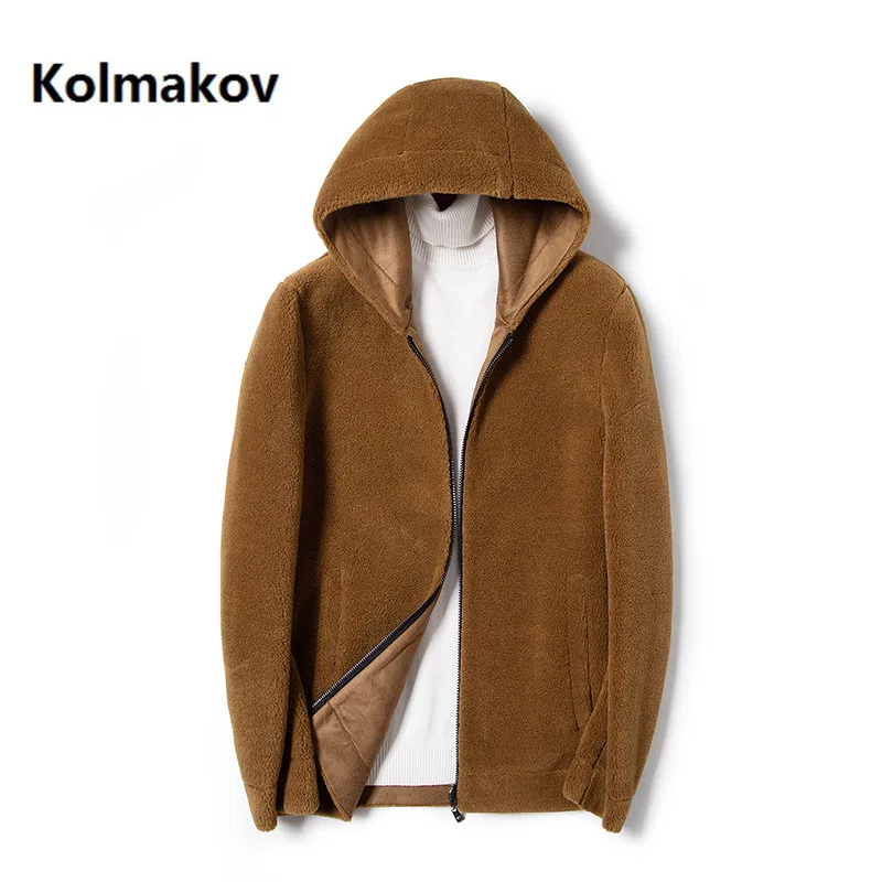 Зимние теплые куртки с капюшоном, Двустороннее пальто, мужские повседневные тренчи, мужские куртки из овечьей шерсти, мужские классические пальто
