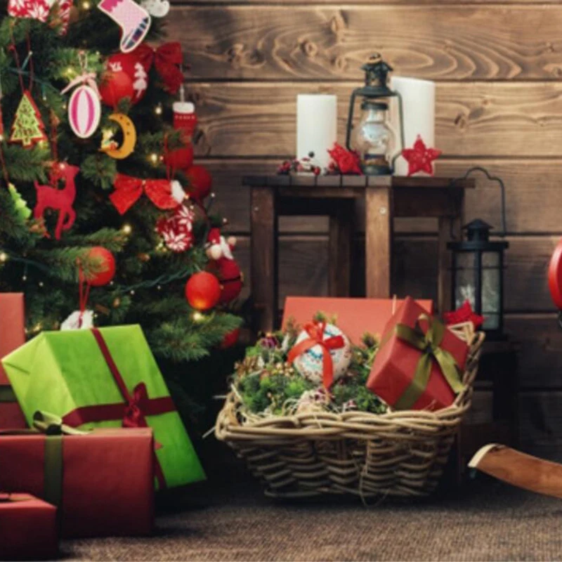 

7X5Ft Christmas Tree Background Photography Christmas Socks Christmas Photo Studio Background Cloth2