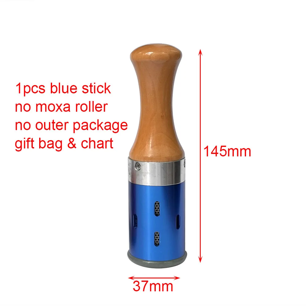 1 pcs blue Горячее предложение Высокое Качество Современная прижигание нефрита мокса палка ролик теплая терапия Уход за кожей красота лицо маленький дым капуста рулон - Цвет: 1 pcs blue