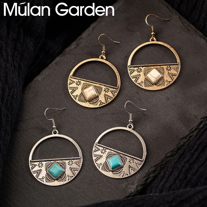 Женские винтажные серьги подвески в стиле Бохо|Серьги-подвески| |