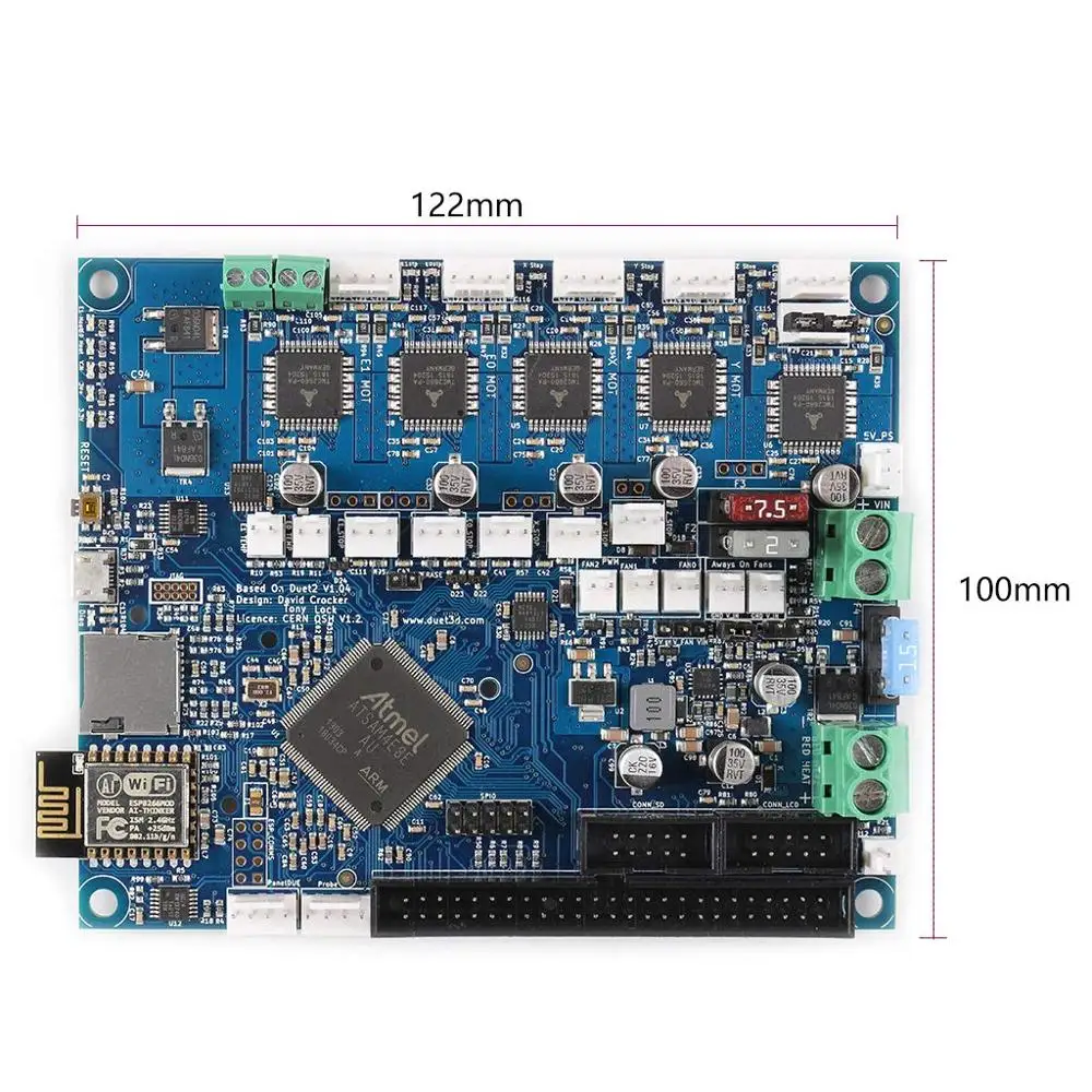 Duet 2 Wifi V1.04 Borad Cloned Duet2 Расширенная 32 битная Плата управления для BLV MGN Cube 3D принтер CNC