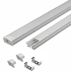 DHL 10-100 шт. U Стиль 1 м светодиодный алюминиевый канальный профиль молочно-белыйпрозрачный чехол для светодиодной ленты Настенные светильники smd3528 5630 5050
