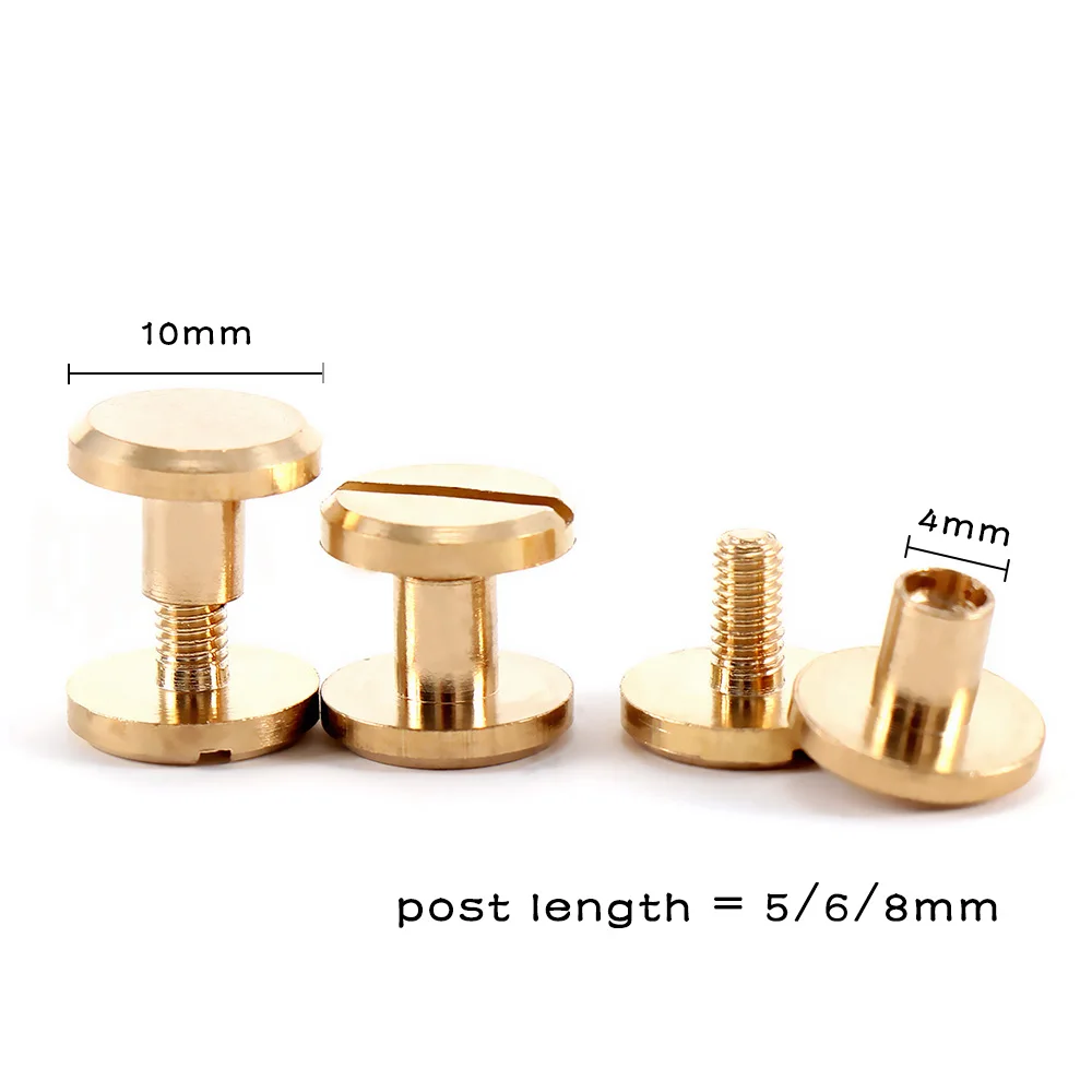 10 шт. Новые Твердые Латунные пуговицы с матовой плоской головкой гвоздики для