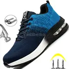 Новинка 2022, защитная обувь на воздушной подушке для мужчин и женщин, мужские кроссовки, обувь со стальным носком, непробиваемая спортивная Рабочая обувь, неразрушаемые защитные ботинки