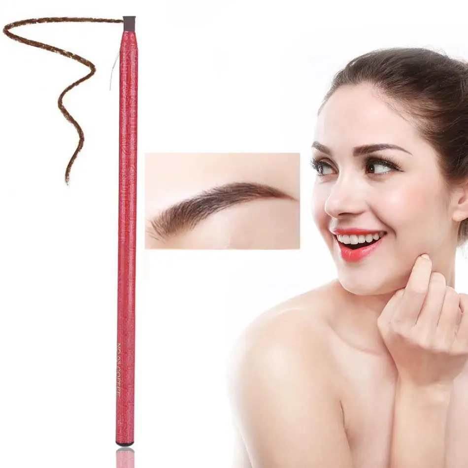 Полу-перманентный микроблейдинг для eyebrowsTattoo карандаш для бровей рисования карандаш для бровей инструмент позиционирования Водонепроницаемый карандаш для бровей