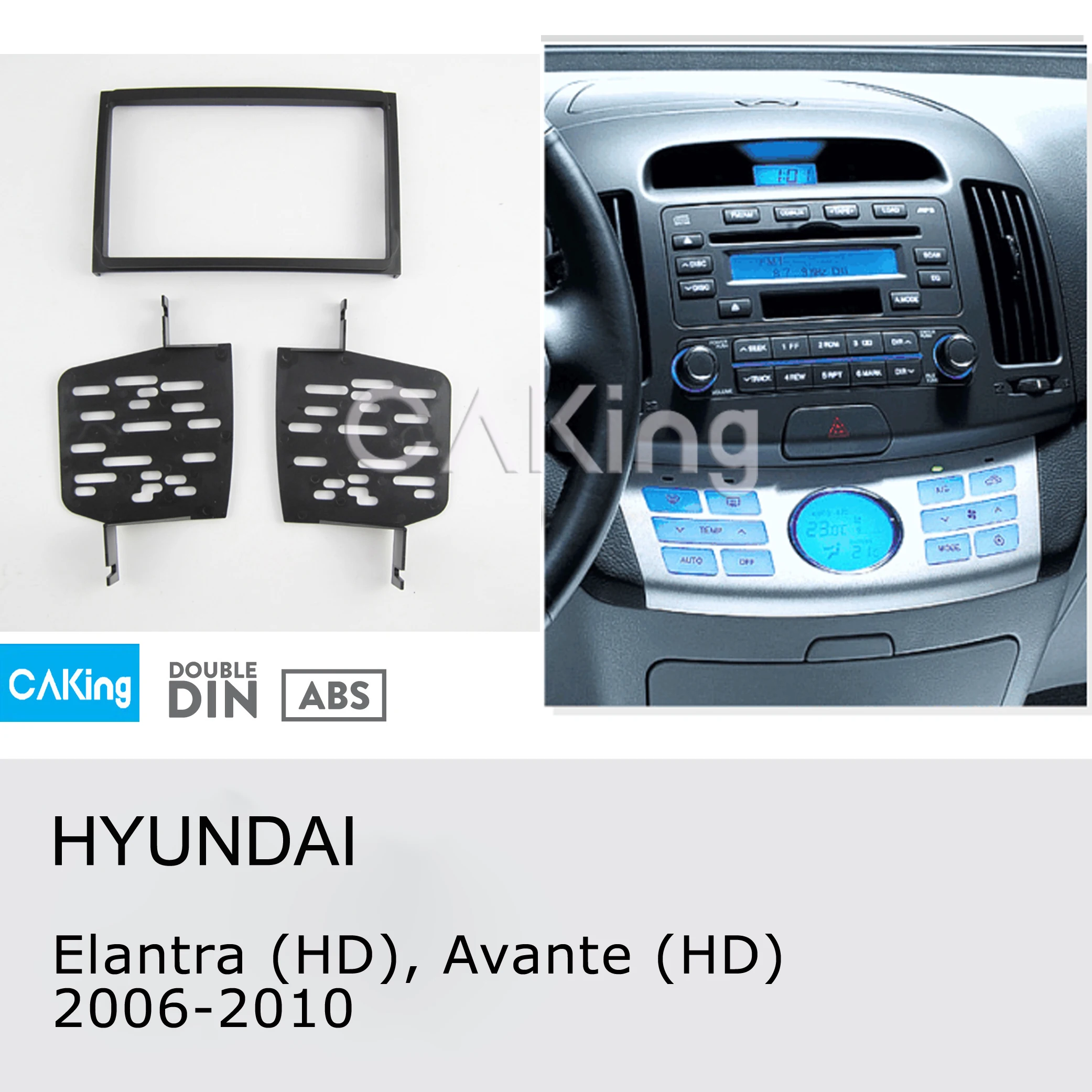 Автомобильная радиопанель Fascia Для HYUNDAI Elantra (HD) Avante 2006 2010 (правое колесо/черное)