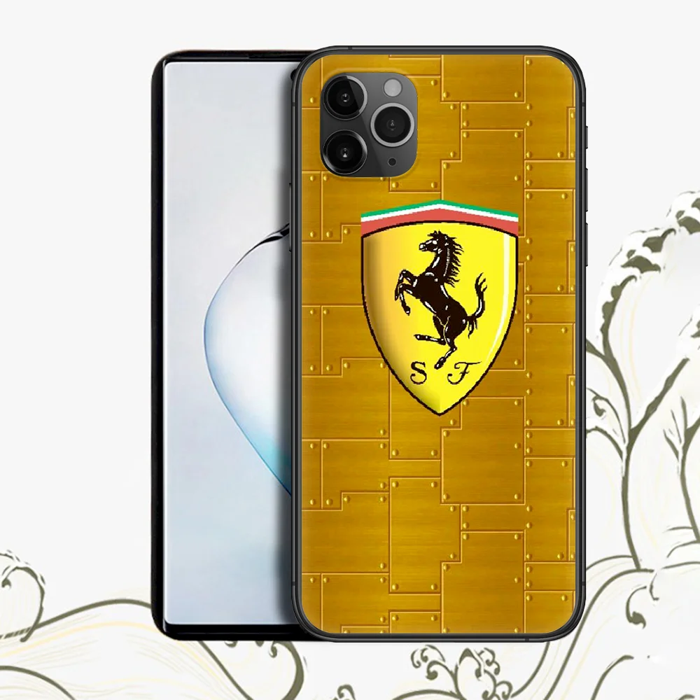 

Supercar Car Run Ferrari Iphone 4 4s 5 5S SE 5C 6 6S 7 8 Plus 11 12 Mini Pro Max X XS XR 2020 For Phone Case black Prime Trend