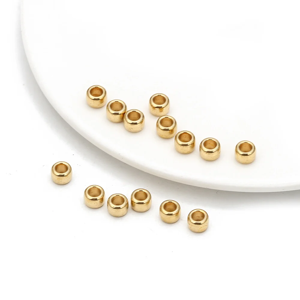 MEIBEADS 50 шт./лот медные бусины 5*7 мм с большим отверстием для браслетов аксессуары
