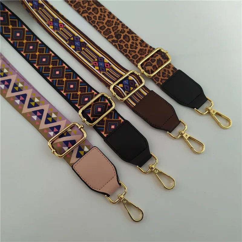 

Ремешок из полиэстера для женской сумки, цветные регулируемые лямки через плечо, мессенджер с леопардовым принтом, аксессуары для сумок