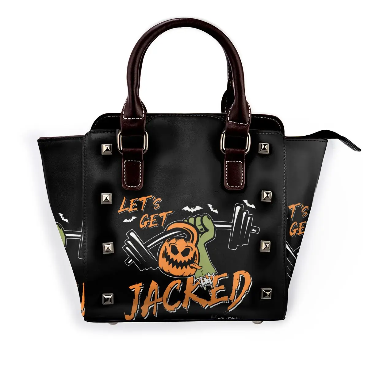 

Halloween Pumpkin Shoulder Bag Horror Aesthetic Leather Handbag Business Woman Gift Bags