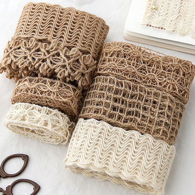 2 м 7 стилей натуральный джут искусственная нить с цветочным принтом аксессуары