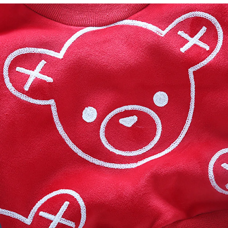 

New Winter Baby Boys Girls Clothes Suit Children Thicken Warm T Shirt Pants 2 Piece Set Toddler Fashion Costume Kids Tracksuits