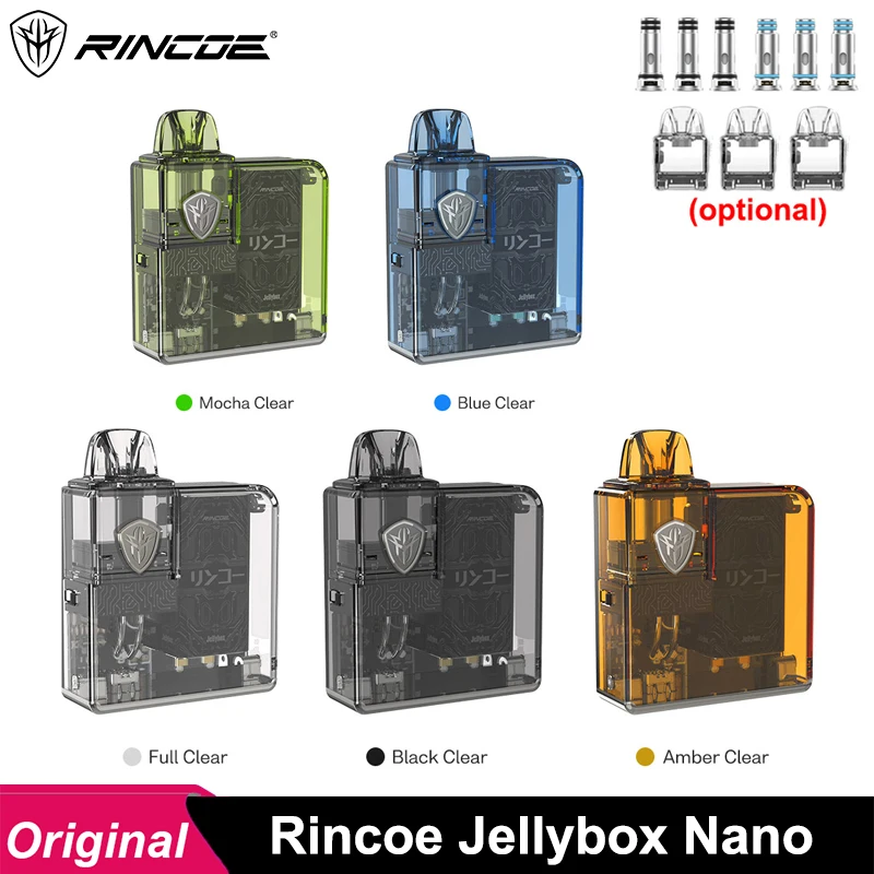 Оригинальный комплект Rincoe Jellybox Nano Аккумулятор 1000 мАч картридж 2 8 мл VS Caliburn Koko |
