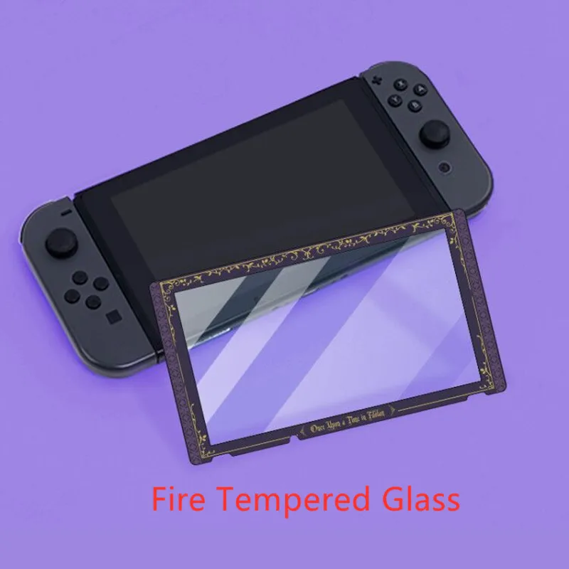 Чехол MONCON Nintendo Switch ДЛЯ NS крутая фиолетовая задняя крышка с рисунком огня для