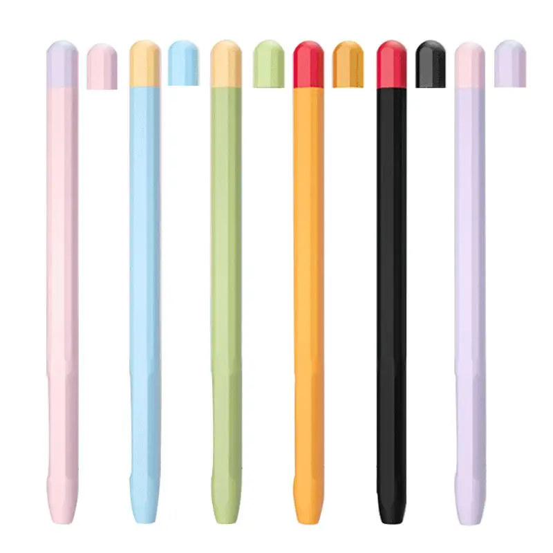 

H05B Protective Safety Case For Apple Pencil 2 Anti-lost Anti-Shock Slilicone Sleeve Cover For -Ipad Tablet Touch Pencil 2 Kits