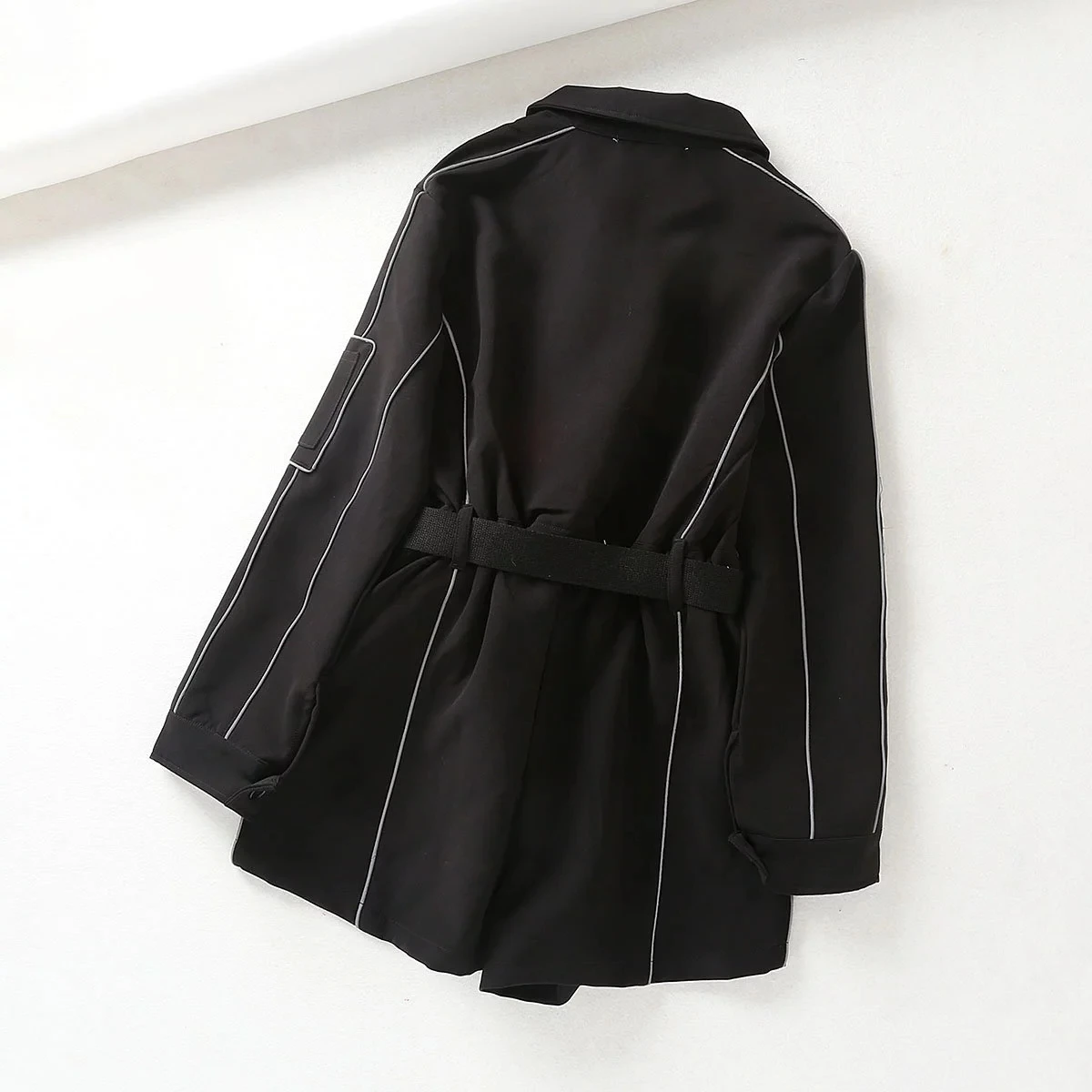 

Fashion reflective rompers womens jumpsuit military Cargo Playsuit Streetwear long sleeve Womens overalls korean clothes 2019