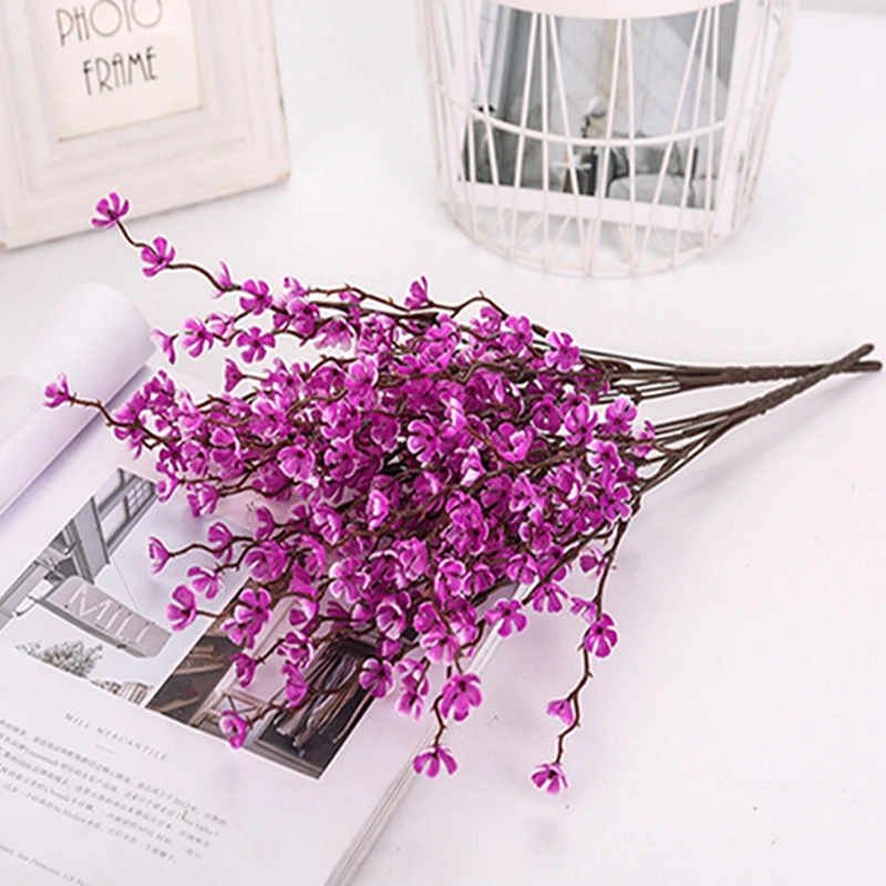 2 шт. искусственные вишневые весенние сливы персиковые ветки шелковые цветы