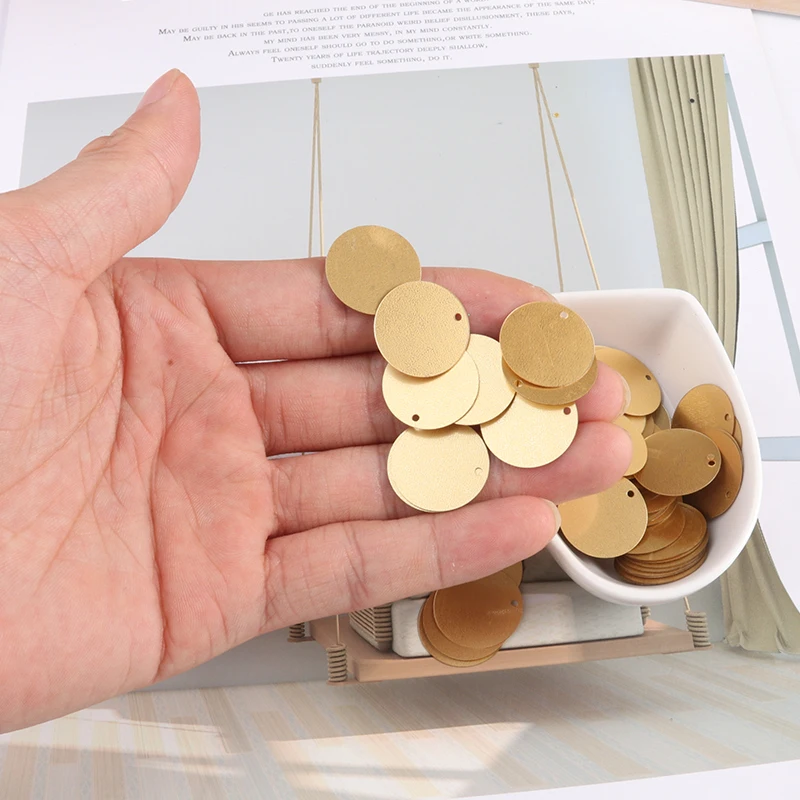 90 шт./лот матовыми пайетками 20 мм плоские круглые блесток Швейные Craft для