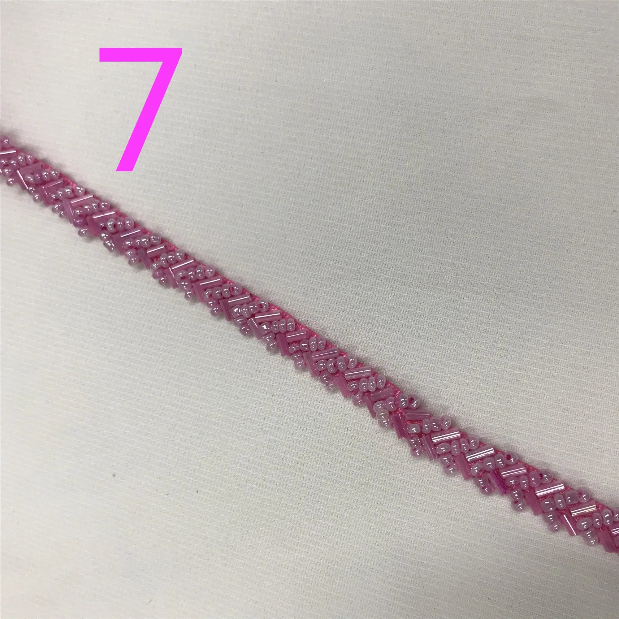 7 Pink 1 ярд, ширина 6 мм, цепочка из стеклянного жемчуга, украшение из золотого бисера для свадебного букета, пояс, свадебные стразы, аксессуары для волос - Цвет: 7 Pink
