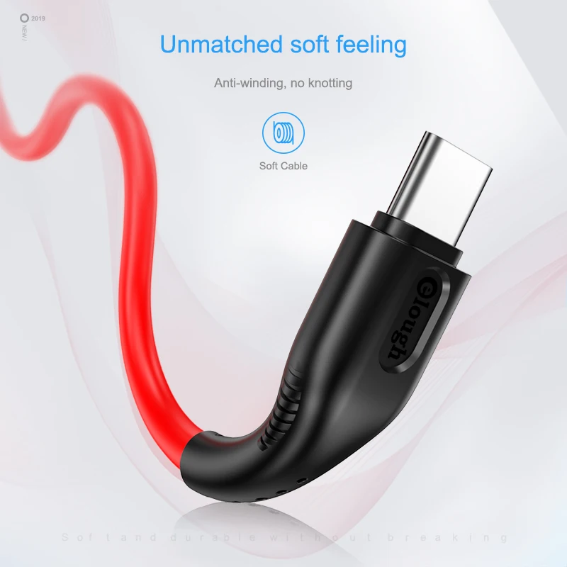 Кабель зарядный Elough USB Type-C для xiaomi redmi note 7 huawei p30 | Мобильные телефоны и аксессуары