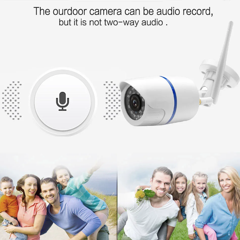Ip-камера 1080 P, Wifi, для помещений и улицы, цилиндрическая камера безопасности, беспроводная водонепроницаемая камера наблюдения, смарт-аудио, приложение yoosee