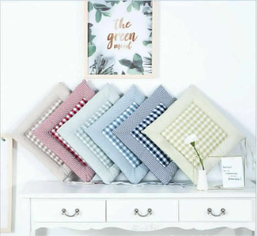 Подушка для стула в клетку подушка дома и улицы с завязками пасторальном стиле