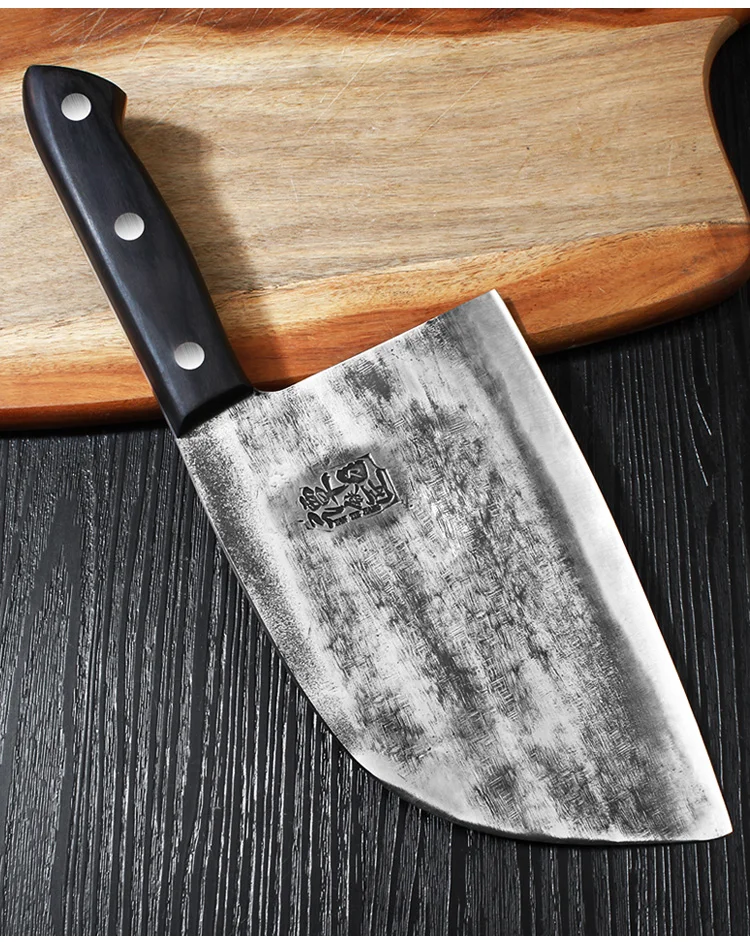 Ручной Кованый кухонный нож бытовой для нарезки мяса очень быстрый Острый из