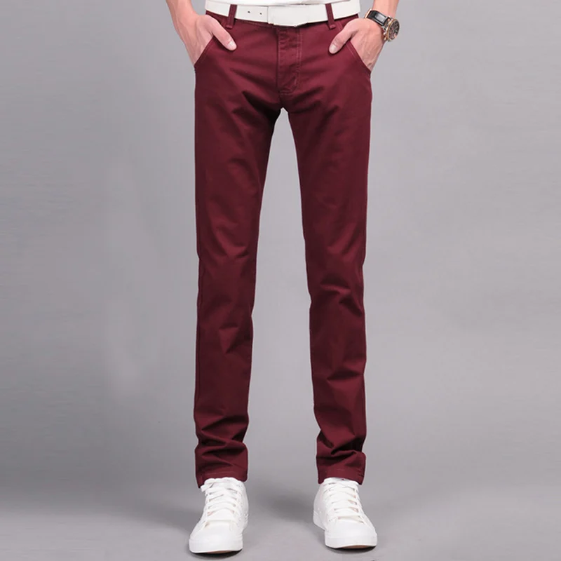 Новые модные мужские тонкие прямые повседневные брюки из хлопка и льна Сезон
