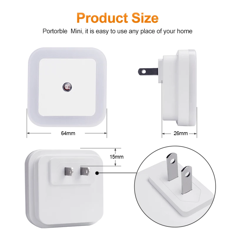 Светильник с датчиком PIR светодиодный ночник лестница туалет коридор светильник