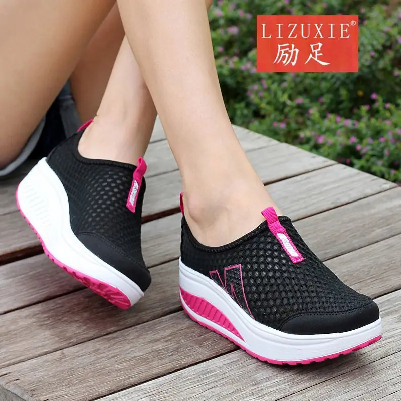 

Женские кроссовки на плоской подошве, для бега, черные, повседневные, на платформе, весна 2021