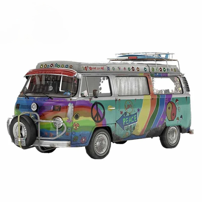 

13cm x 8cm for Flower Power Camper Van Accessories Car Sticker Peace Graffiti Stickers Waterproof Decals for SUV