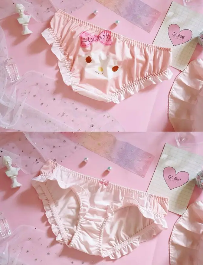 Японское мягкое нижнее белье для девочек милое сердце Лолита молочный Лотос лист