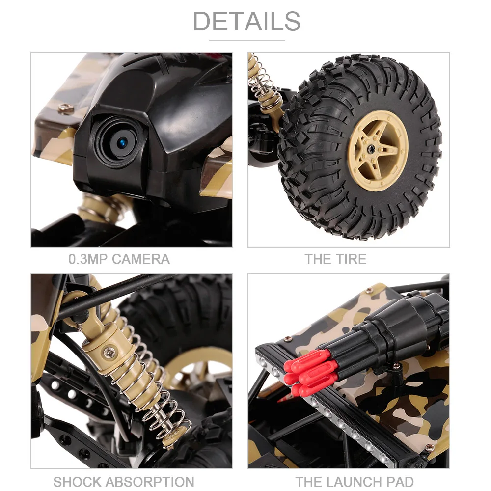 WLtoy RC автомобиль 4WD с камерой Wi Fi передача изображения запуск ракеты багги