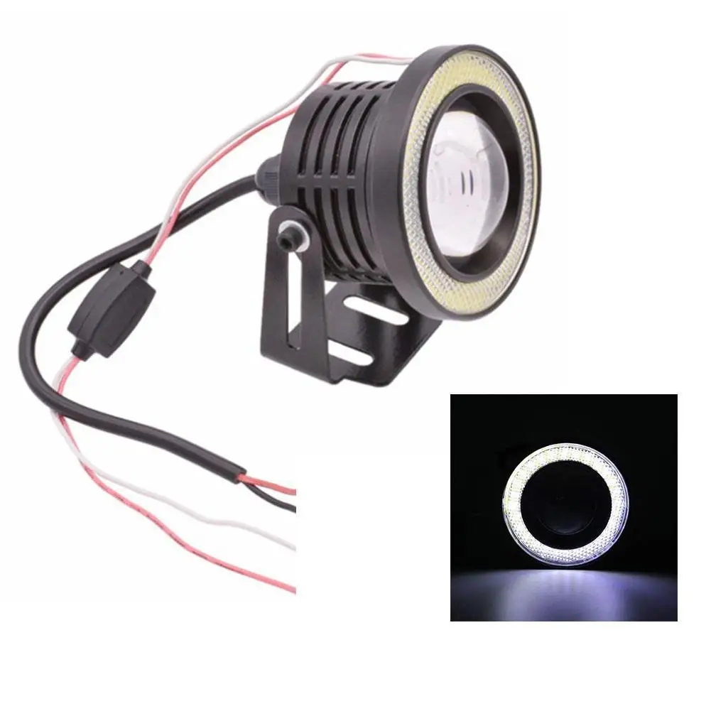 

Car 3.5inch LED Projector Fog Lights Driving White Color Rings 7 Lamp COB RGB Choose Halo Can Eyes Angel Z9Q1