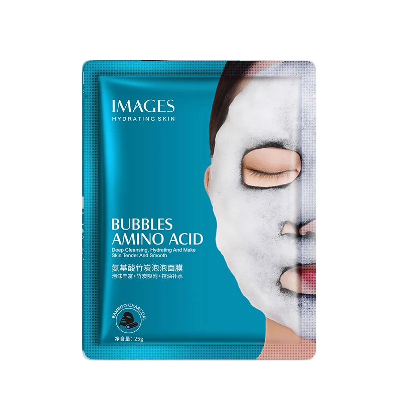 BUBBLE SHEET MASK Детокс кислородный пузырьковый лист маска корейская косметика увлажняющая бамбуковая угольная черная маска для лица отбеливающая уход за кожей лица - Цвет: BUBBLE SHEET MASK