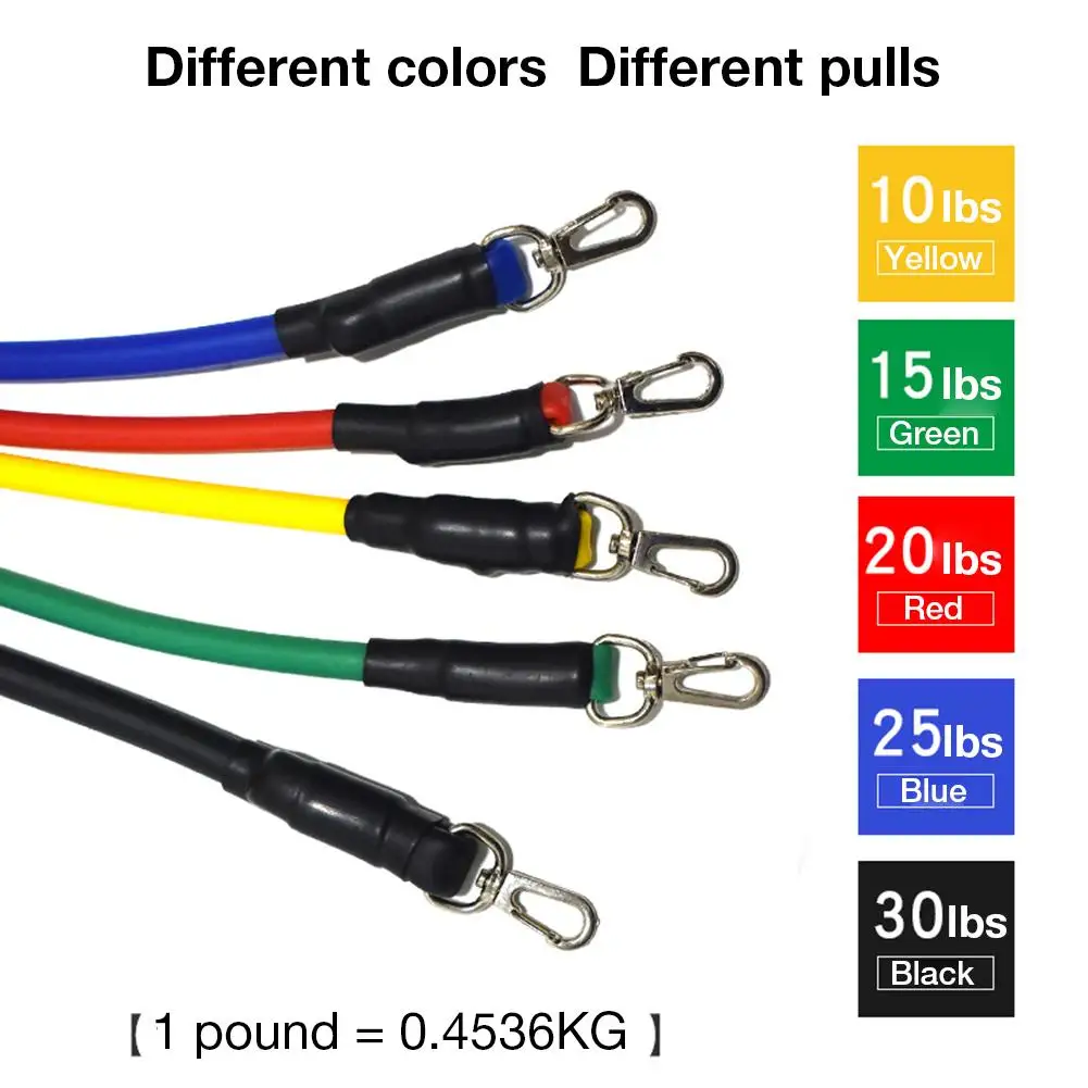11 шт./компл. Тяговая веревка фитнес-упражнения резистивные ленты для йоги