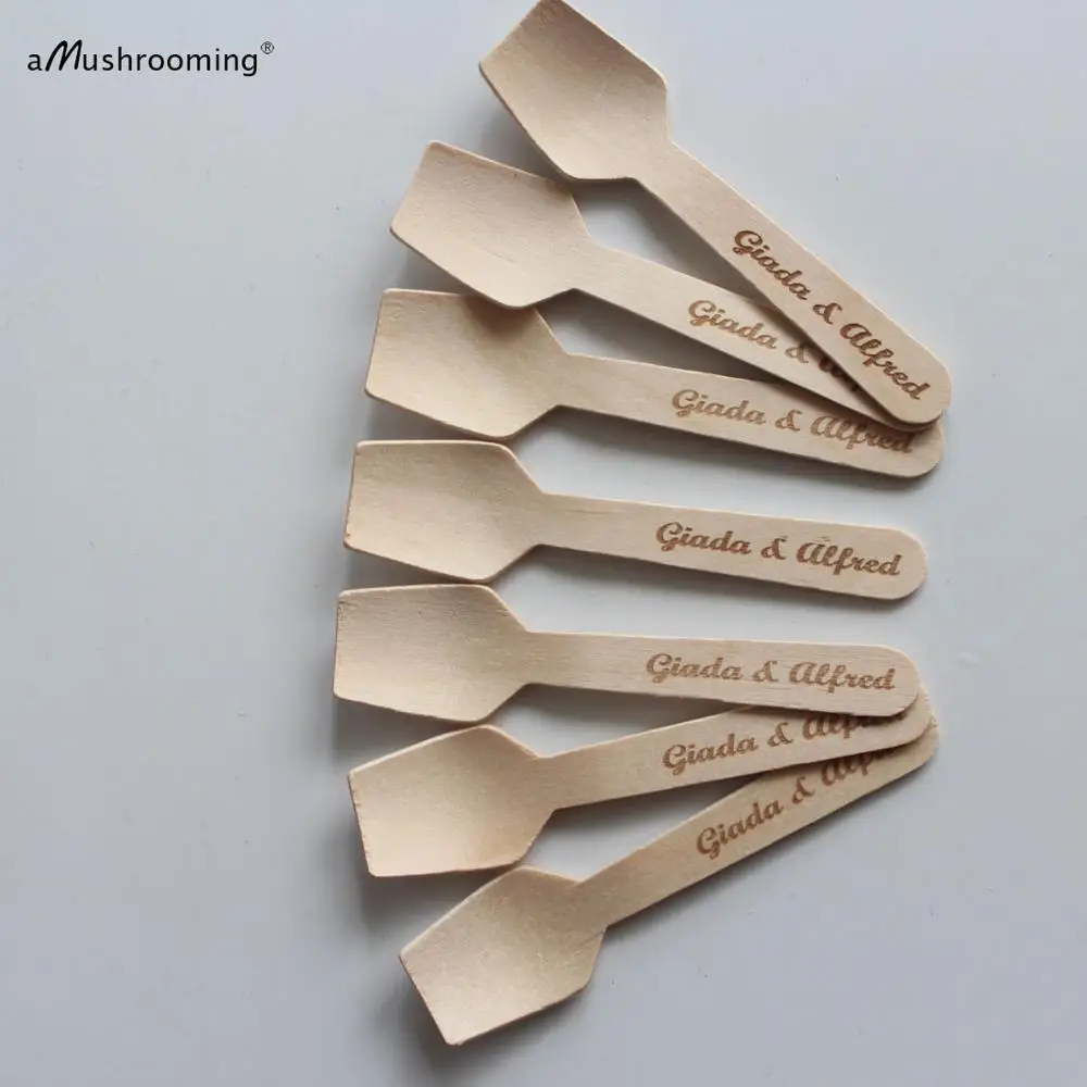 Индивидуальные свадебные ложки для невесты и жениха с именем