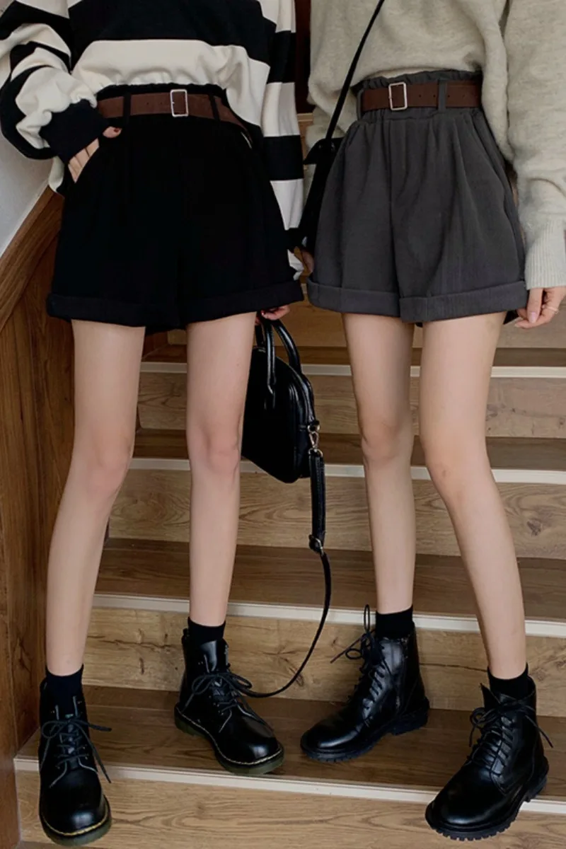

Corduroy Wide Leg Casual Pants In Autumn And Winter Women's 2020 New High Waist Loose And Slim Versatile Boot Pants Short Pants