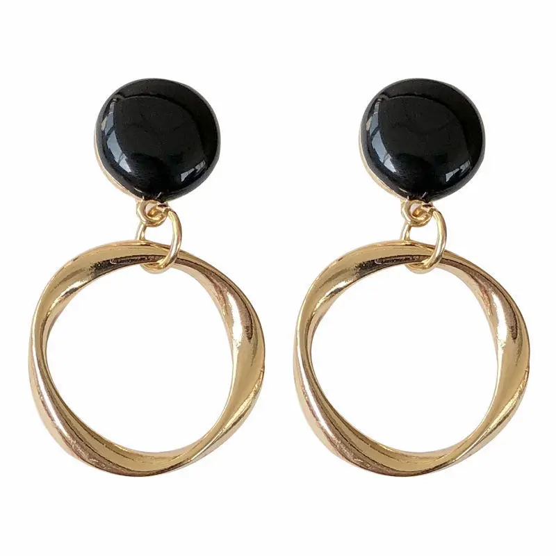 

S925 Silver Needle Korean High-end Design Earrings 2021 New Light Luxury Circle Geometric Net Red Earrings Earrings Women