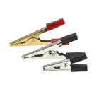 Металлические зажимы типа крокодил, 10 шт.лот, 40 мм, пластиковые, ПВХ, железные зажимы типа крокодил, электрические зажимы для тестирования зонда