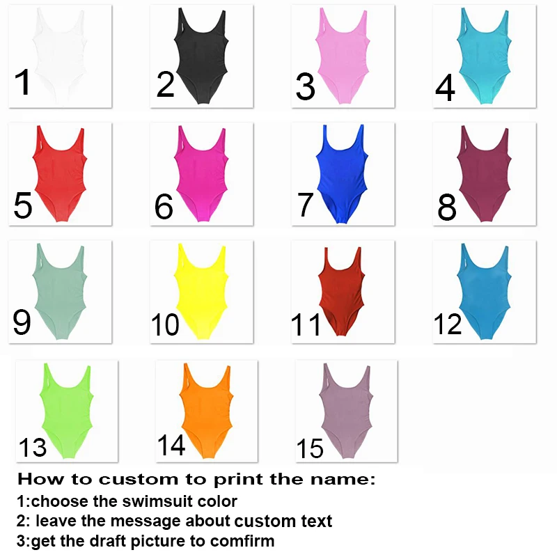 15 цветов изготовленные на заказ имена медовый месяц бикини купальник невесты &amp