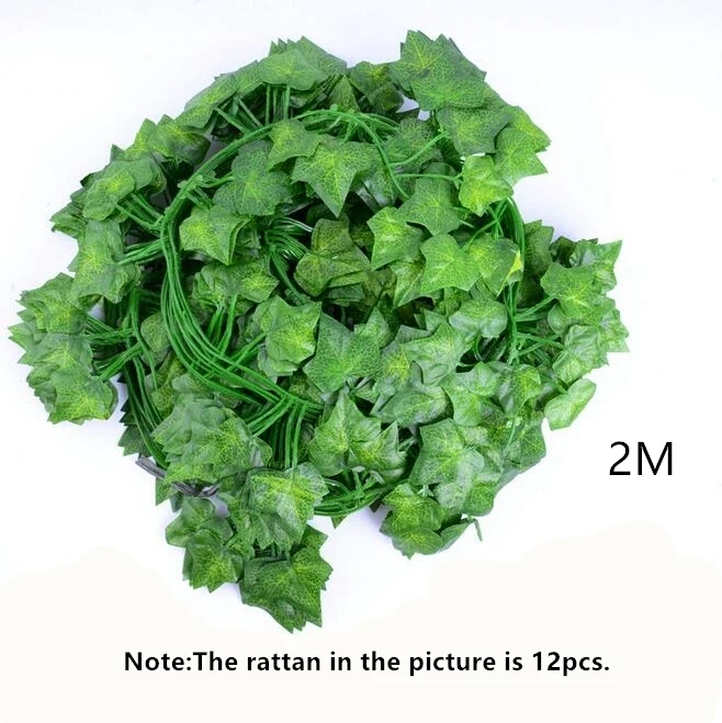 2Sweet potato leaves 1 шт 2,4 м домашний декор искусственная гирлянда из листьев плюща растения искусственная Виноградная лоза Листва Цветы криперы зеленый плюща венок - Цвет: 2Sweet potato leaves