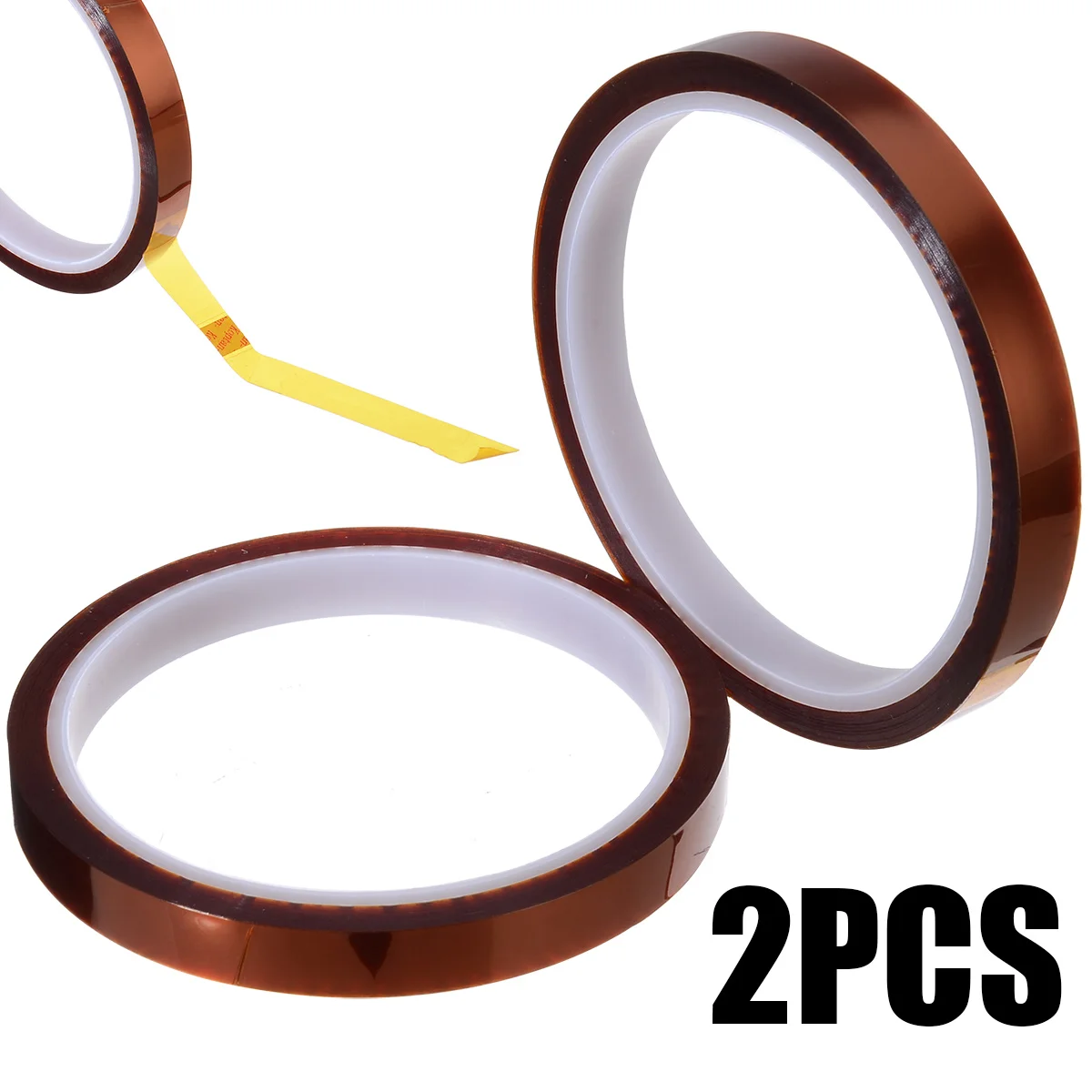 High Temperature 2 Roll Polyimide Tape Sublimation Heat-resistant Adhesive 10mmx33m For Electronic Industry | Обустройство дома
