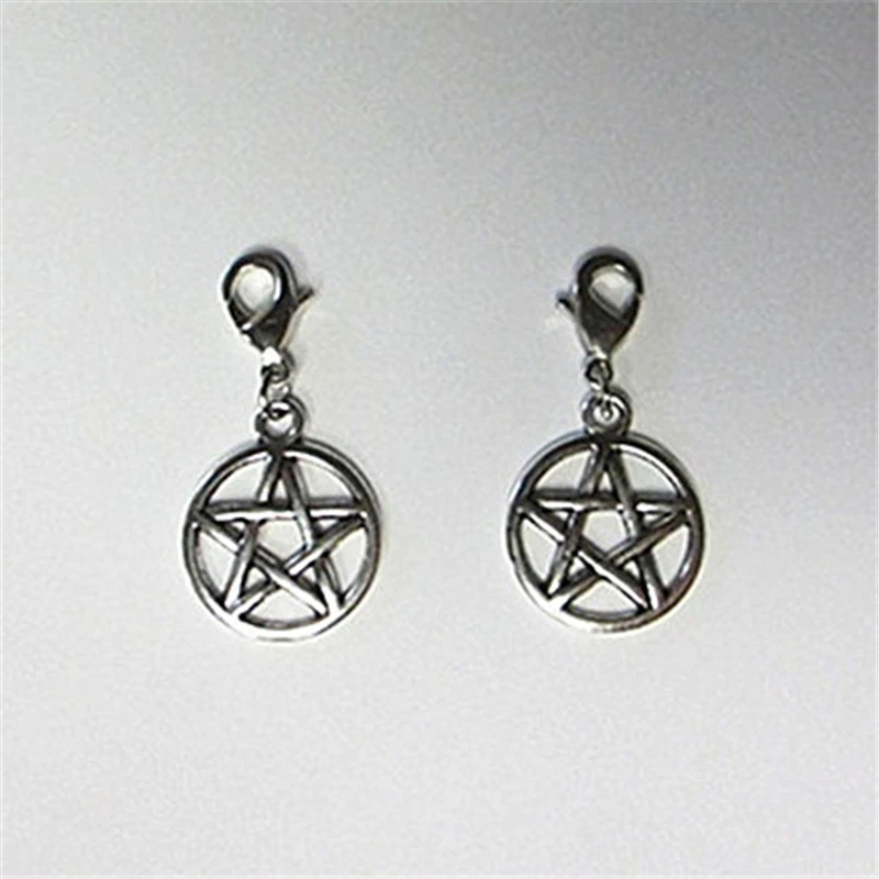 4 шт. Pagan Pentacle Wicca античный серебряный цвет зажим для браслета Сумочка