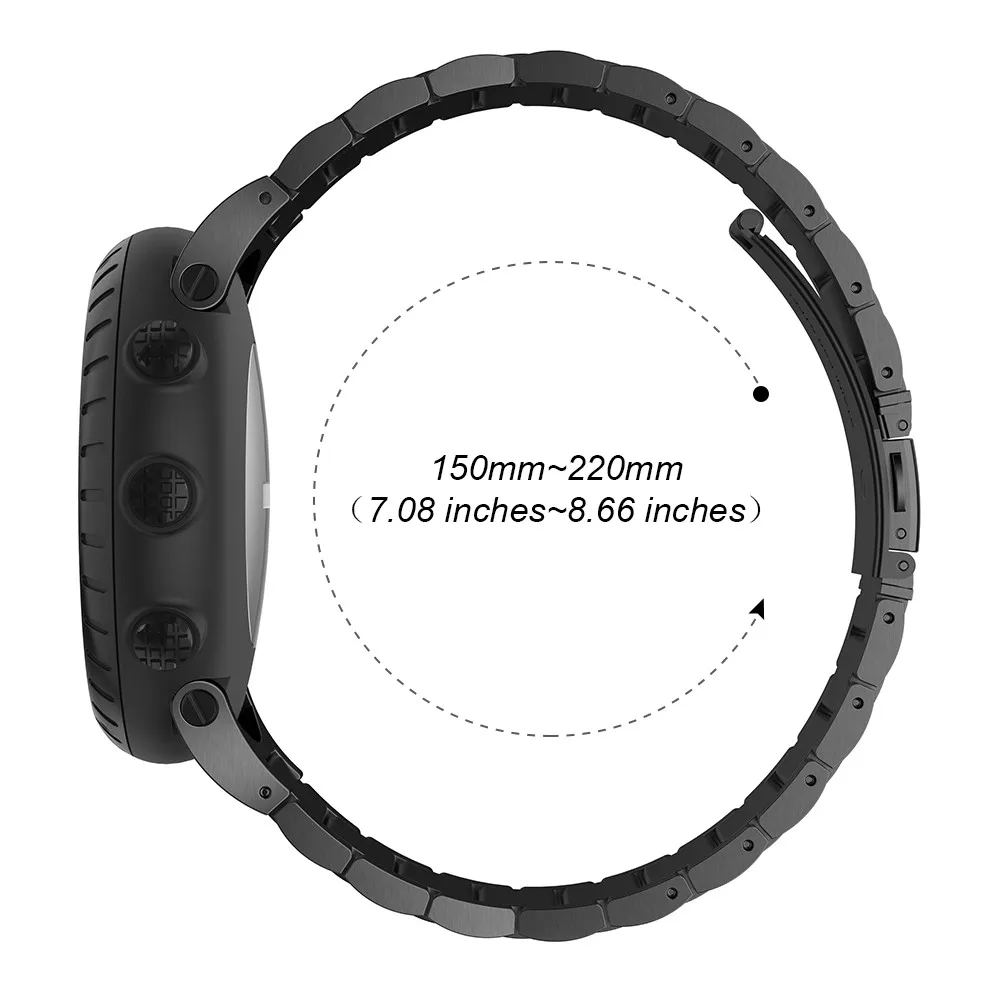 Ремешок из нержавеющей стали для Suunto Core, высококачественный сменный металлический браслет для наручных часов Suunto Core, аксессуары для часов