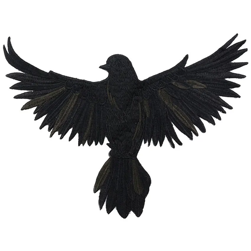 Новый большой крыло Птица орел нашивки с совой вышитые Байкерская мотоциклетная