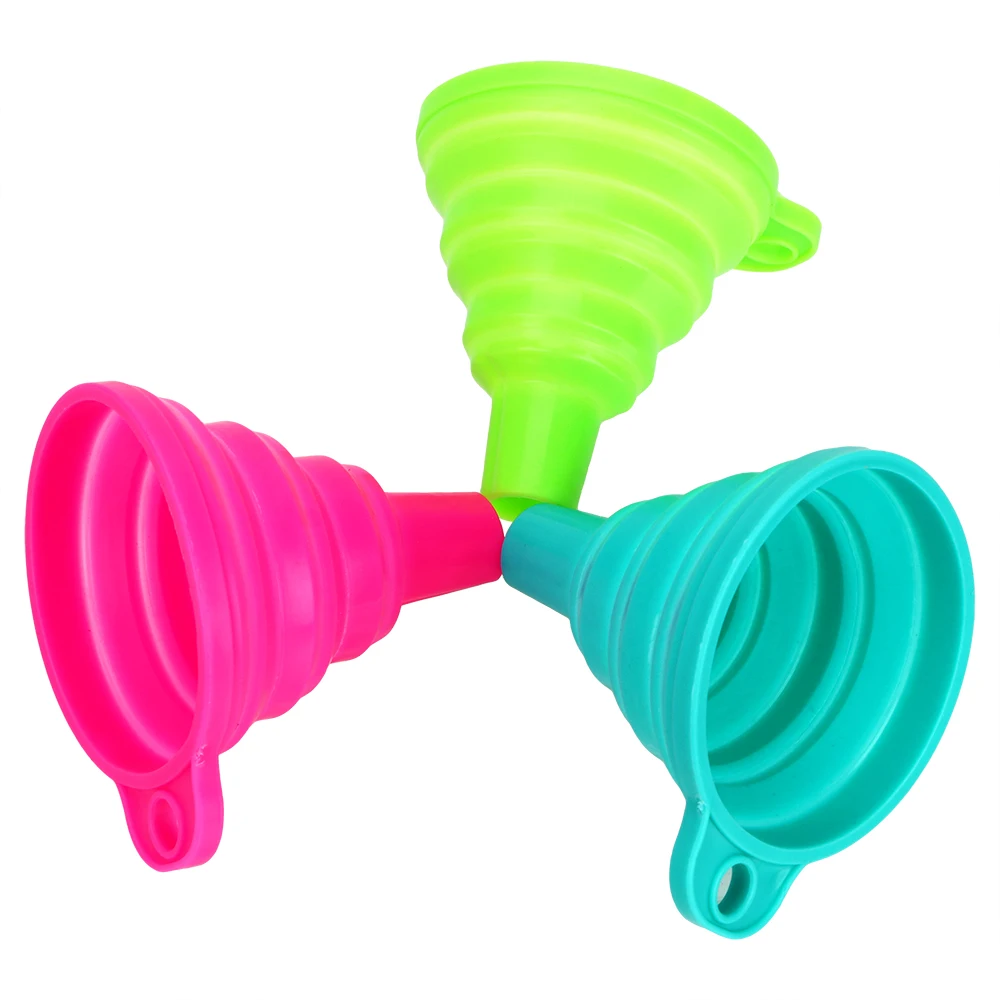 

HILIFE Collapsible Style Funnel Protable Foldable Hopper Kitchen Cozinha Cooking Tools Mini Silicone Foldable Funnels Gadgets