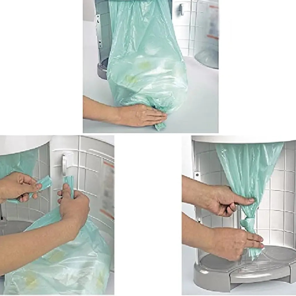 Bolsa de basura Extra larga gruesa para pa&ntilde;ales de beb&eacute;, cubo de basura dedicado, bolsa de basura de gran capacidad de rodamiento-2