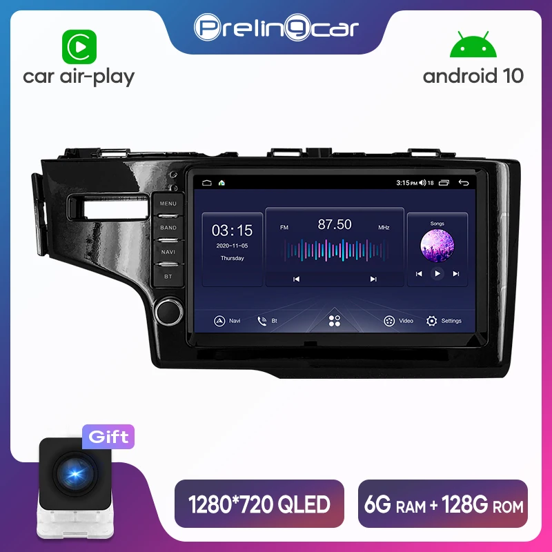 

Android 10.0 System Car IPS Touch Screen Stereo For Honda fit jazz LHD 2014 2015 2016 2017 2018 years car player Stereo